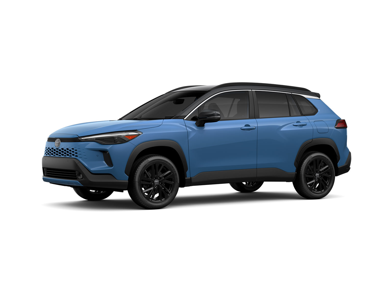 Three-sixty image of 2026 Corolla Cross Hybrid in Calvary Blue / Jet Black Roof