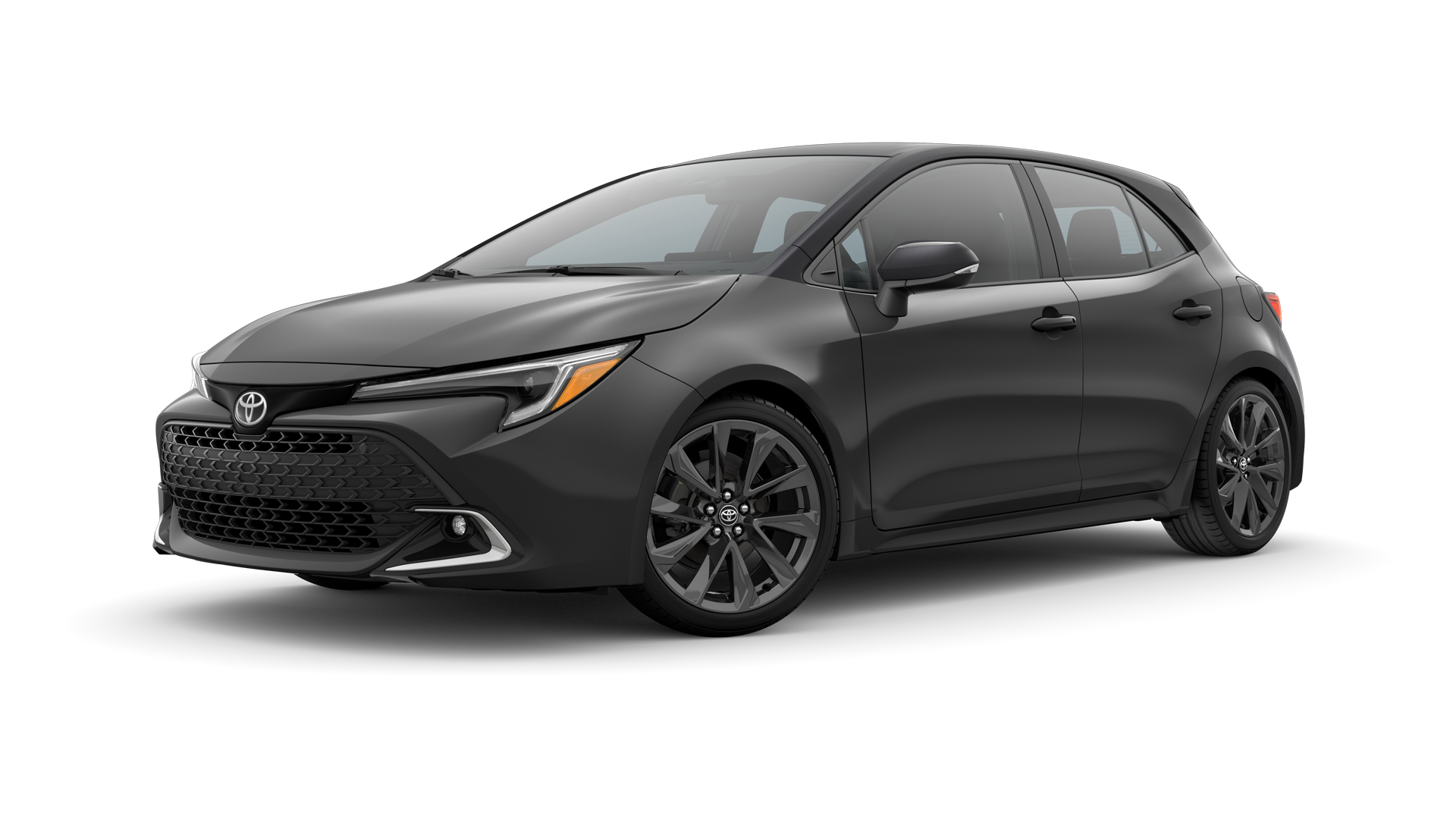 2025 Toyota Hatchback in Magnetic Gray Metallic/Midnight Black Metallic Roof.