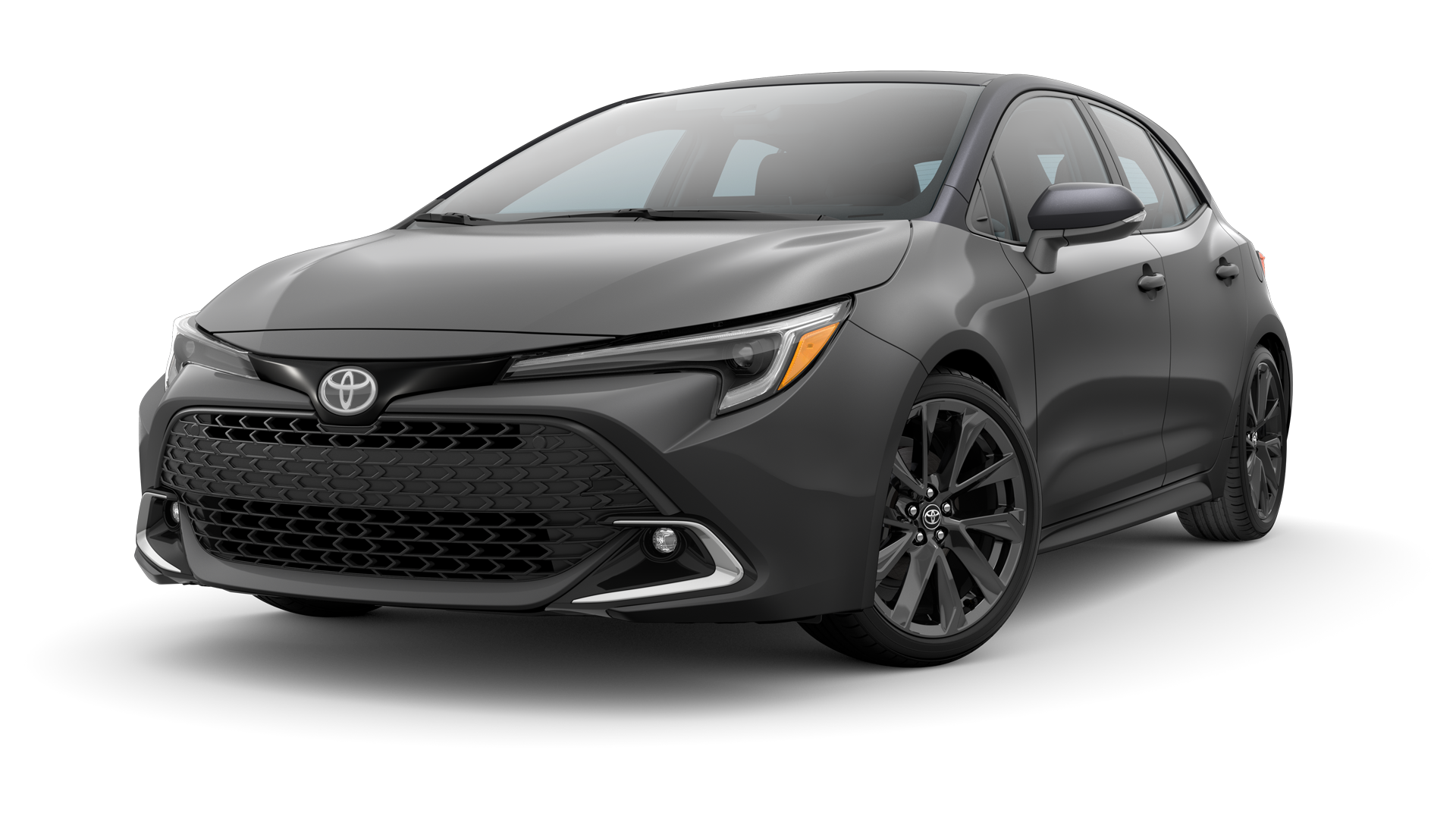 2025 Toyota Hatchback in Magnetic Gray Metallic/Midnight Black Metallic Roof.
