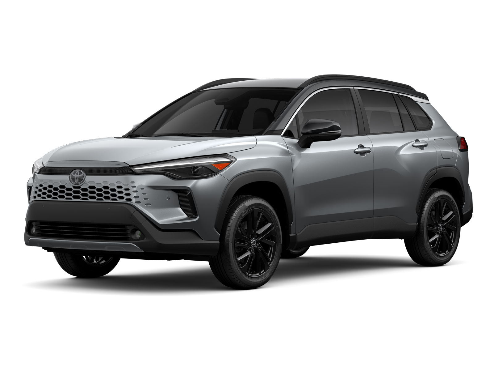 Three-sixty image of 2026 Corolla Cross Hybrid in Sonic Silver / Jet Black Roof