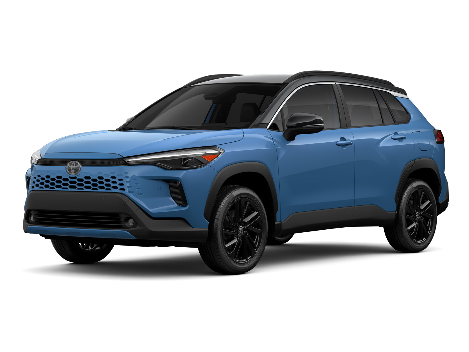 Three-sixty image of 2026 Corolla Cross Hybrid in Calvary Blue / Jet Black Roof