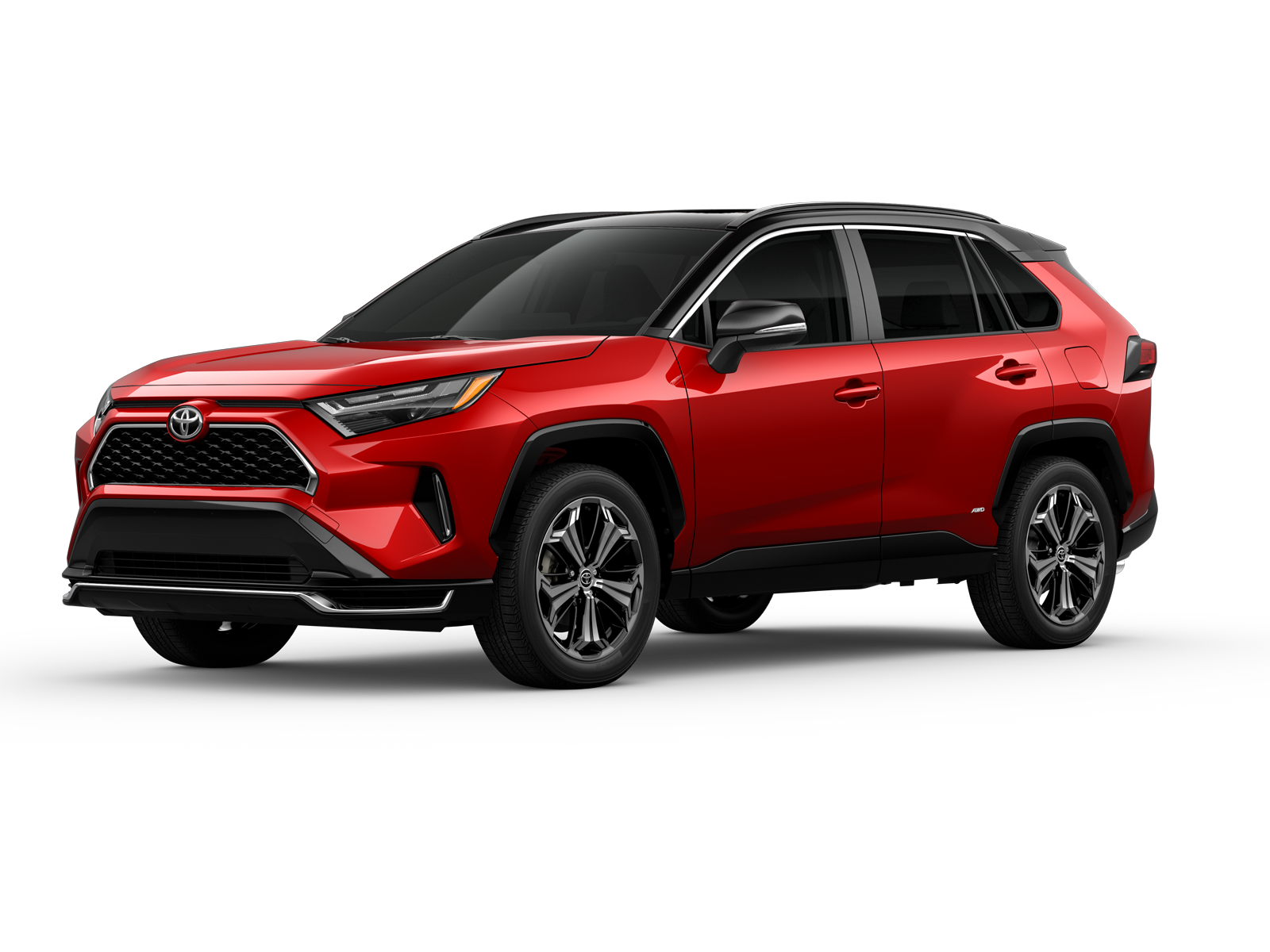 Three-sixty image of 2025 RAV4 Plug-In Hybrid in Supersonic Red/Midnight Black Metallic Roof*