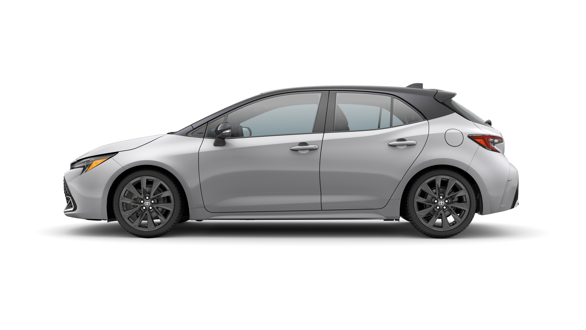 2025 Toyota Hatchback in Classic Silver Metallic/Midnight Black Metallic Roof.